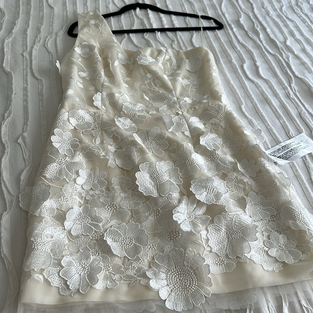 Dress the Population Floral Appliqué One-Shoulder Dress - Picture 2 of 9